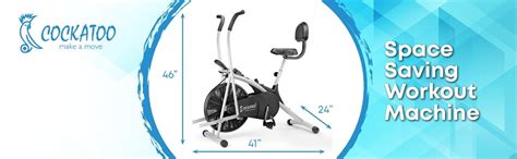 Cockatoo AB06WBC Stainless Steel Exercise Bike with Moving Handle, Back ...