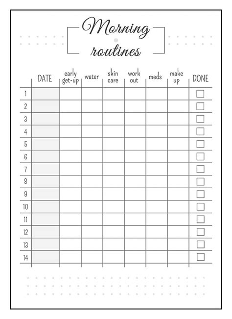 Daily Routine Planner Printable 的图像结果