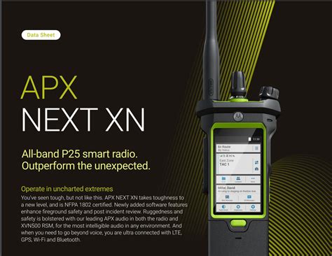 Motorola APX NEXT XN All-Band P25 Smart Portable Radaio Waterproof ...