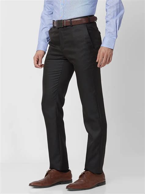 Raymond Men Brown Structure Slim Fit Polyester Blend Trouser – MyRaymond