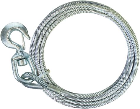 Buy VULCAN Classic Steel Core Winch Cable with Swivel Hook - 14,000 lbs ...