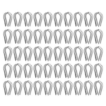 50 PCS Stainless Steel Thimble Wire Rope Thimble Cable Rigging Tools ...