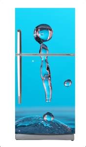 Devil designs 60 cm decorative water dropvinyl Fridge cover wallpaper ...