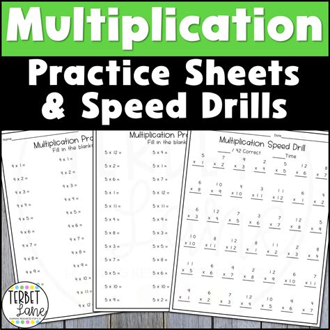 Multiplication Math Facts Fluency Worksheets - Worksheets Library
