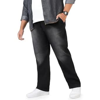 Buy Urbano Plus Men's Black Regular Fit Washed Jeans Stretchable ...