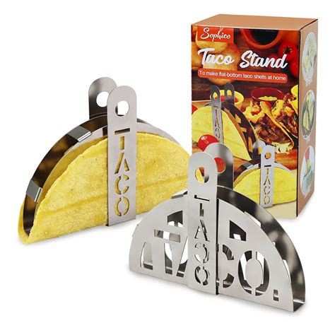 Buy Sophico Stainless Steel Taco Shell Stands, Make Crispy Flat-Bottom ...