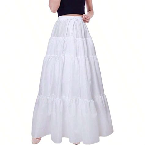 YULUOSHA Women's Crinoline Petticoat Hoopless Skirt ALine Underskirt ...