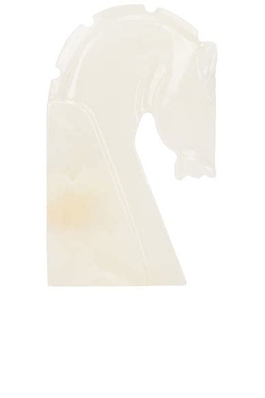 Loren Stewart Horse Bookend in White Agate | FWRD