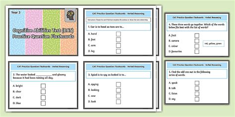 Year 3 CAT4 Style Challenge Cards