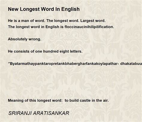 Longest Word In The World 10 Longest Words In The English Language