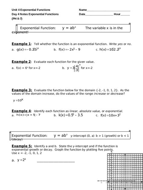 Notes 6-2 Exponential Functions Doc Template | pdfFiller