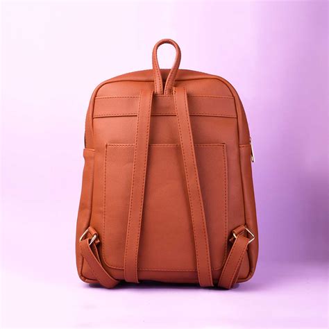 Buy Lilac Leaves Vegan Leather Backpack Online On Zwende