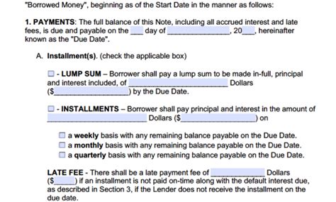 Installment Promissory Note Template 的图像结果