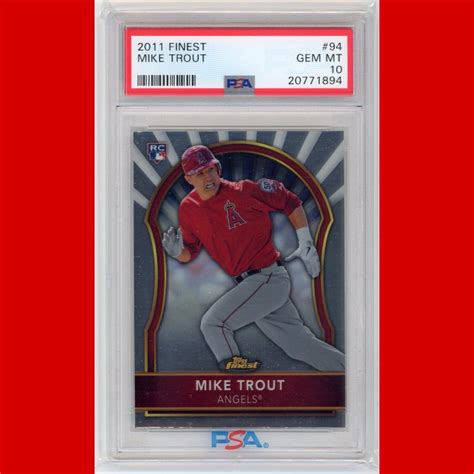Mike Trout 2011 Topps Finest #94 Base PSA 10 Price Guide - Sports Card ...