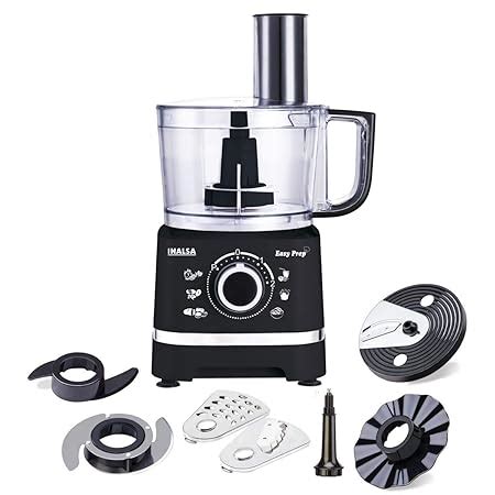 INALSA Food Processor with Atta Kneader 800 Watts|1.4L Processing Bowl ...