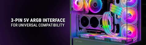 Ant Esports Neon Glow 24PIN ARGB PSU 18AWG Cable Extensions, 5V 3Pin ...