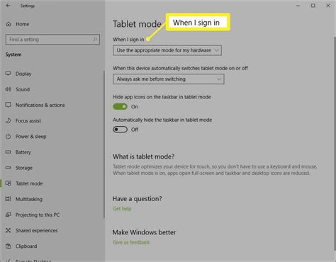 Image result for How to Use Tablet Mode