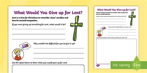 Lent Worksheet | KS1 | Lent Worksheet