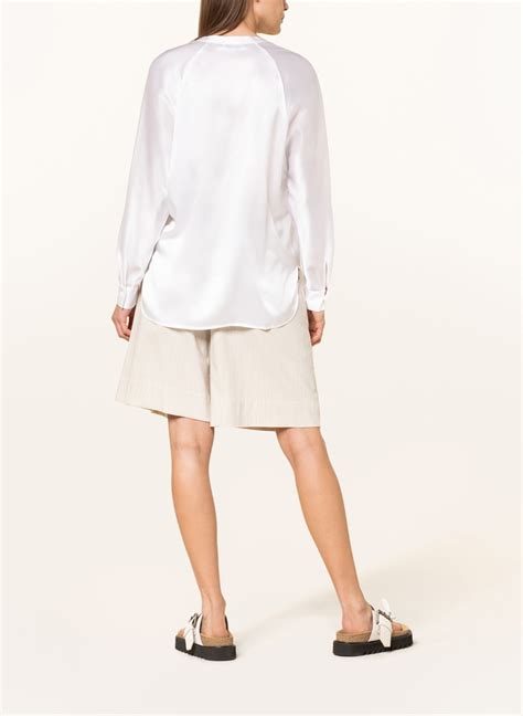 VINCE Silk tunic in white