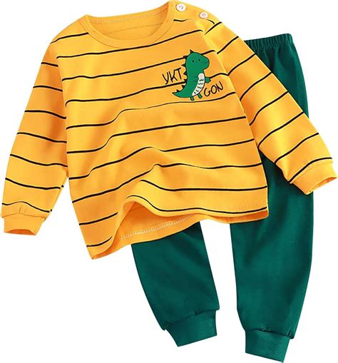 Amazon.com: Toddler Boys' Cotton 2 Piece Dinosaur 𝗣ajamas Baby Long ...
