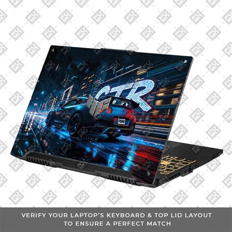 Neon GTR Nights Asus TUF Gaming F16 and TUF Gaming A16 Laptop Skin