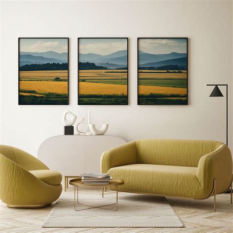 Buy Rural Landscape Set of Three Paintings Online at Best Price ...