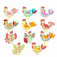 Clipart For Digitizing by Flowery Chicken Set Semi Exclusive Clip Set For Clipart For Digitizing