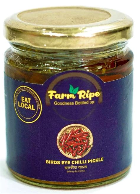 Farm Ripe Chilli Pickle|Explosively Hot N Spicy|Birds Eye Chilli From ...