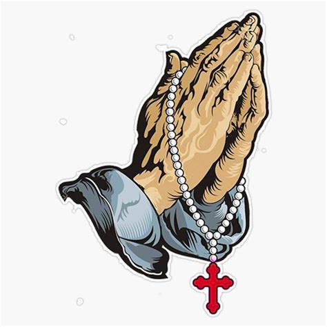 praying hands Sticker Vinyl Bumper Sticker Decal Waterproof 5" : Amazon ...