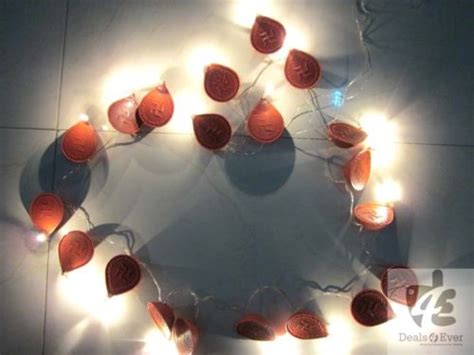 1 string of Diya deepak lights Diwali navratra serial bulb decorative ...