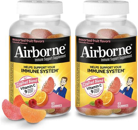 Airborne 750mg Vitamin C Gummies For Adults, Immune Support Gummies