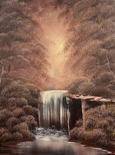 Bob Ross Sephia Waterfall, Art on the Rocks, Leominster, 11 June 2023 ...