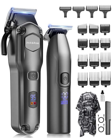 Jack & Rose Clippers and Trimmers Set, Cordless Hair Clippers for Men ...