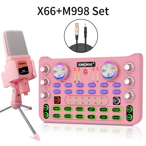 X66 M998 Sound Card for Live Show, KTV Microphone Full Set – Sociable ...