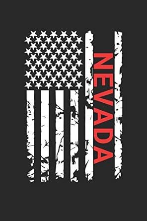 Nevada: Nevada Notebook Composition Cute White And Black USA Flag ...