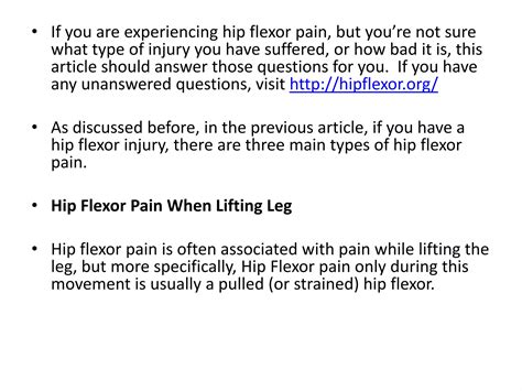 Hip flexor pain | PPTX