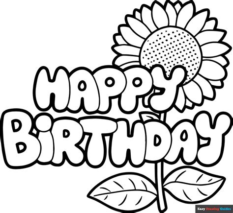 Free Happy Birthday Coloring Pages for Kids - 20 Printable Sheets