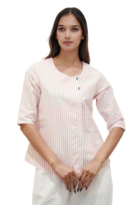 White Striped Cotton Tunic – COVE