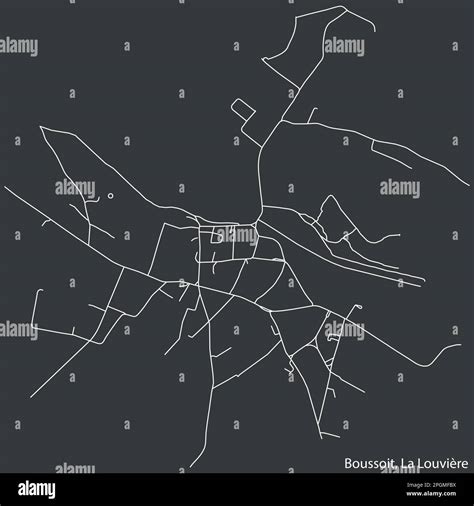 Detailed hand-drawn navigational urban street roads map of the BOUSSOIT MUNICIPALITY of the ...