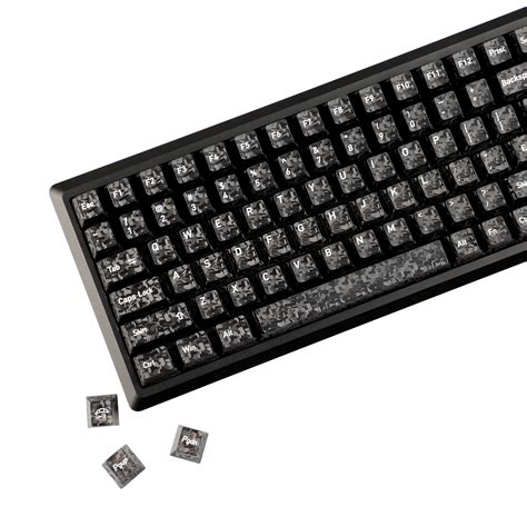 Black Carbon Fiber Texture Top Translucent Keycaps – CuriosityCaps