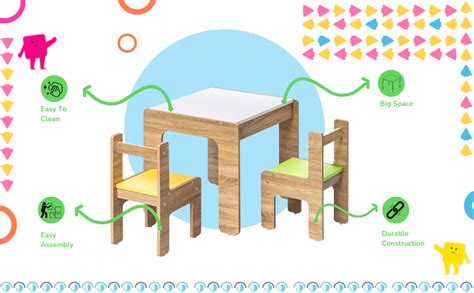 Alex Daisy Sweden Kids Activity Table & Chairs Set - (1 Table + 2 ...