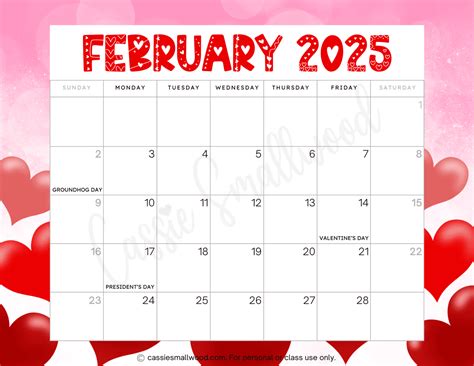 Printable Calendar Feb 2025 - King Printables