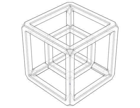 SQ Tesseract Hypercube 3D model 3D printable | CGTrader