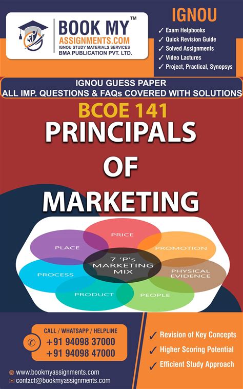 Buy IGNOU BCOE 141 Principles of Marketing Study Material For IGNOU ...