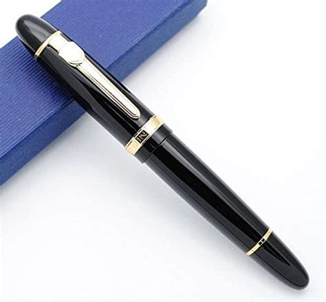 Levin 159 Black Golden Trim Fountain Pen Medium Nib With Ink Convertor ...