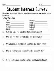 Interest survey