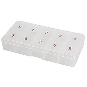 Buy Globeagle Plastic False Clear Compartments Nail Tips Storage Box ...
