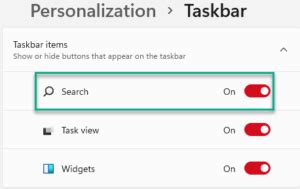 Image result for Taskbar Search Personalization