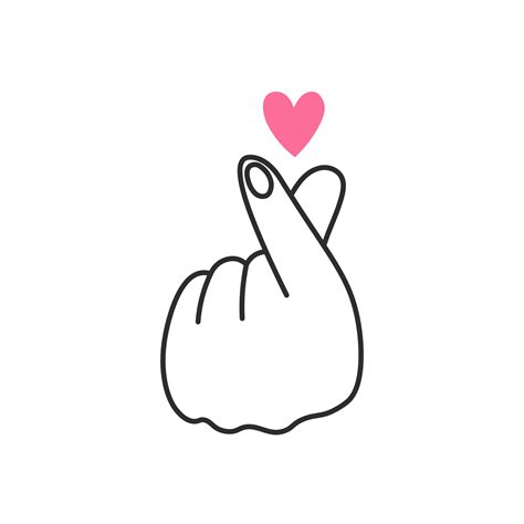 Korean Finger heart gesture 37211301 Vector Art at Vecteezy
