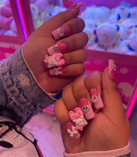 Acrylic Nails Hello Kitty at Bianca Agnes blog